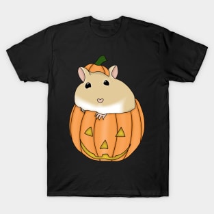 Gerbil in pumpkin (cute golden gerbil Halloween costume) T-Shirt